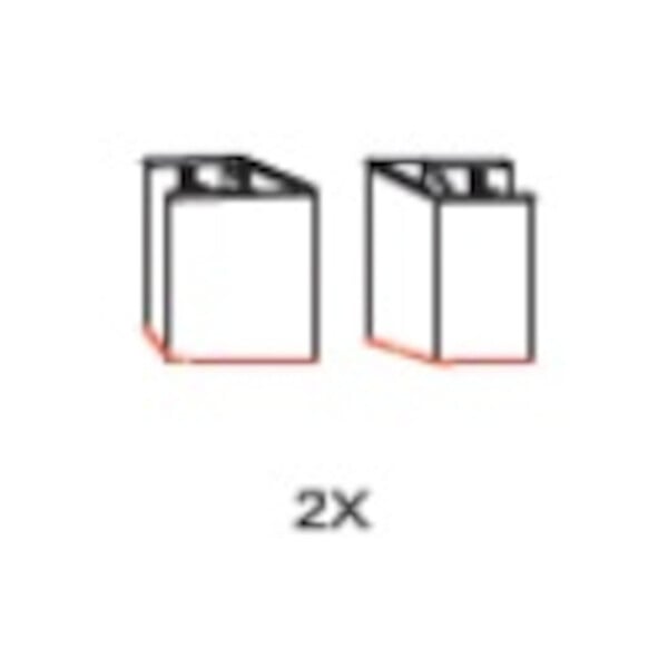 ANIMA - Basic x2 barres magnétiques pour portes de douche Swiss Aqua Technologies Project, pièces de rechange, noir mat (NDMKOUT10C) - large