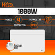 WARM TECH - Chauffage électrique mural 1000W - IP24 - fil pilote 6 ordres - vignette