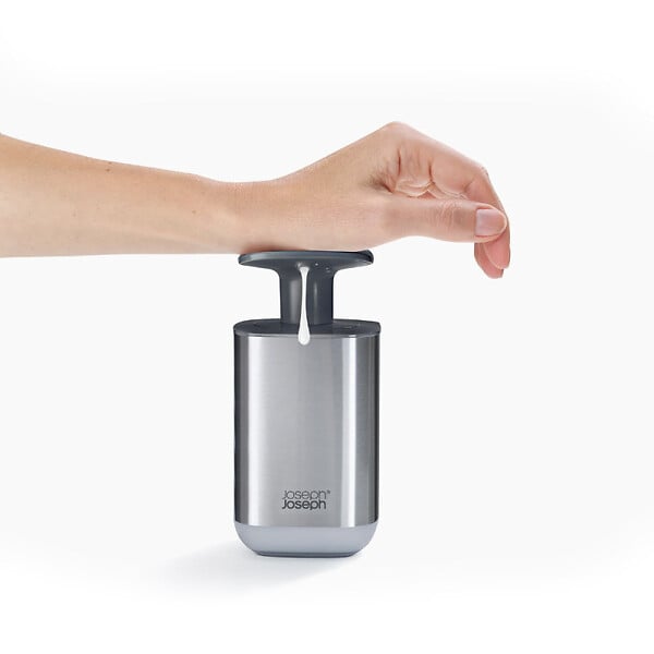 JOSEPH JOSEPH - Joseph Joseph Extend Egouttoir extensible avec bonde + distributeur à savon liquide, inox (85189) - large