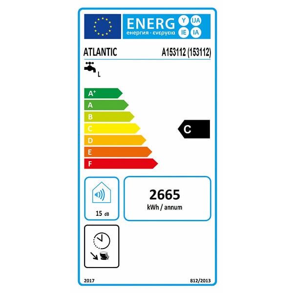 ATLANTIC - Chauffe-eau électrique ACI hybride Zénéo Atlantic - Vertical mural - 200L - large