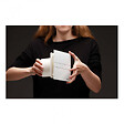 CATA - Cata E-100 GT Aérateur extracteur d'air simple flux, Fonction minuterie, Plaque avant en verre blanc (00900100) - vignette