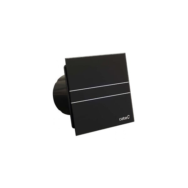 CATA - Cata E-100 GT BK Aérateur axial temporisé, Fonction standard, Plaque avant en verre, noir (00900502) - large