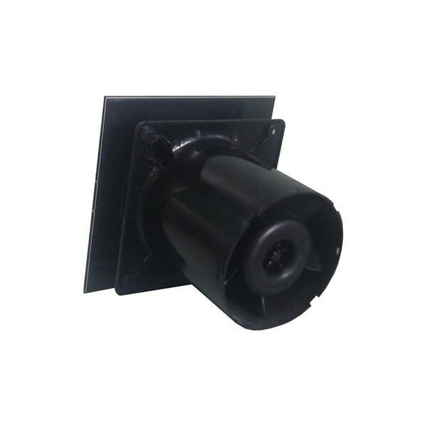 CATA - Cata E-100 GT BK Aérateur axial temporisé, Fonction standard, Plaque avant en verre, noir (00900502) - large