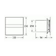 CATA - Cata E-100 GT BK Aérateur axial temporisé, Fonction standard, Plaque avant en verre, noir (00900502) - vignette