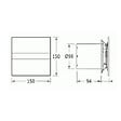 CATA - Cata E-100 G Aérateur extracteur d'air simple flux, Fonction standard, Plaque avant en verre blanc (00900000) - vignette