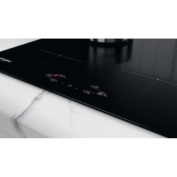 WHIRLPOOL - Whirlpool Plaque de cuisson à induction 220-240 V, 4 plaques, sécurité enfant, fonction 6ème sens, noir (WSQ7360NE) - large