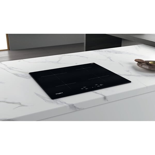 WHIRLPOOL - Whirlpool Plaque de cuisson à induction 220-240 V, 4 plaques, sécurité enfant, fonction 6ème sens, noir (WSQ7360NE) - large