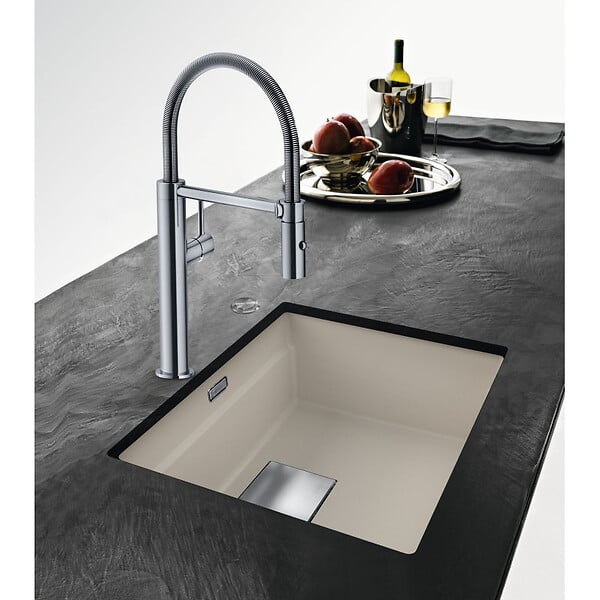 FRANKE - Franke Kubus 2 KNG 110-52 Fragranit+ Évier de cuisine sous-plan Pierre grise - large