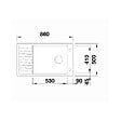 BLANCO - Blanco Evier Elon XL 8 S PuraDur en Silgranit avec vidage manuel 86x50cm, Noir (525886) - vignette