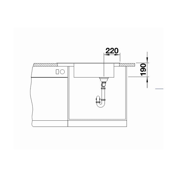 BLANCO - Blanco Evier Elon XL 8 S PuraDur en Silgranit avec vidage manuel 86x50cm, Noir (525886) - large