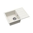 SWISS AQUA TECHNOLOGIES - Swiss Aqua Technologies 62x44 cm évier avec égouttoir réversible en granite à encastrer + mitigeur avec douchette 2 jets, blanc (SATSINKGE2W-SET1) - vignette