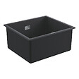 GROHE - Grohe Kit Evier Quartz Noir Granite K700 417 x 366mm + Mitigeur Minta Noir col de cygne pivotant à 360° (31653AP0-SET6) - vignette