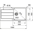 FRANKE - Franke Sirius 2.0 S2D 611-100 Tectonite évier à encastrer 1 bac XL avec égouttoir Blanc - vignette