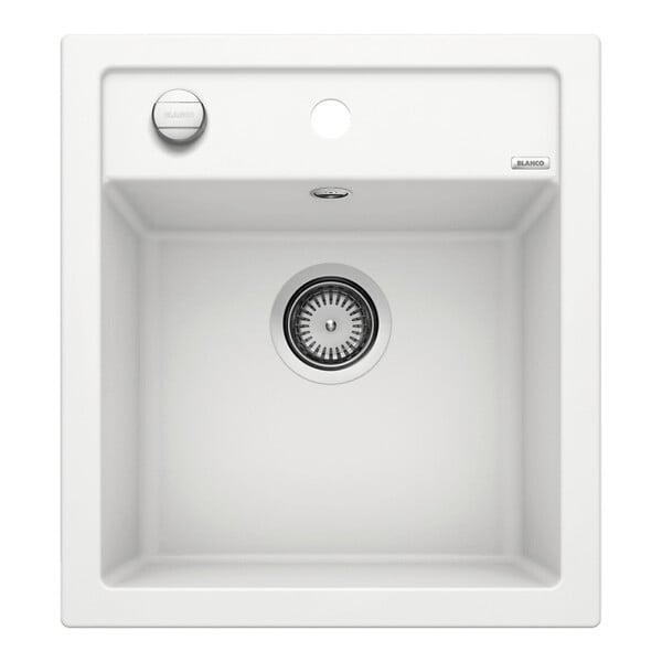 BLANCO - Evier DALAGO 45 PuraDur en Silgranit avec vidage automatique 46.5x51cm, Blanc (517160) - large