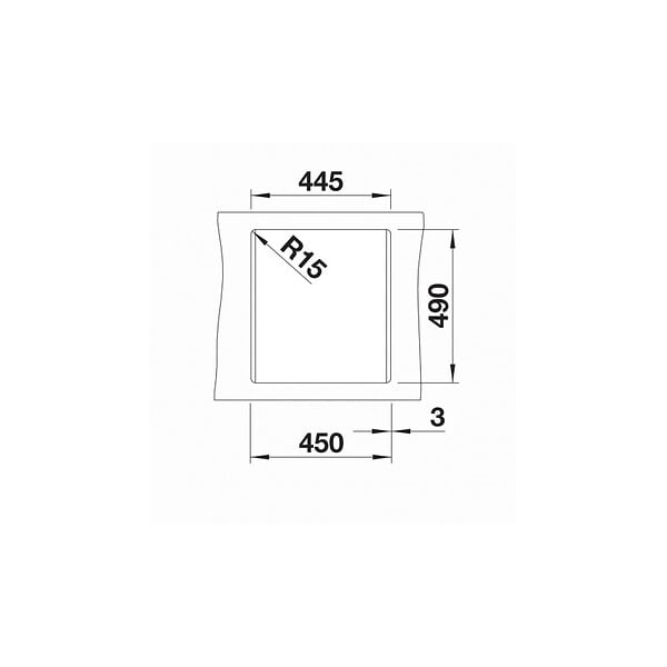 BLANCO - Evier DALAGO 45 PuraDur en Silgranit avec vidage automatique 46.5x51cm, Blanc (517160) - large