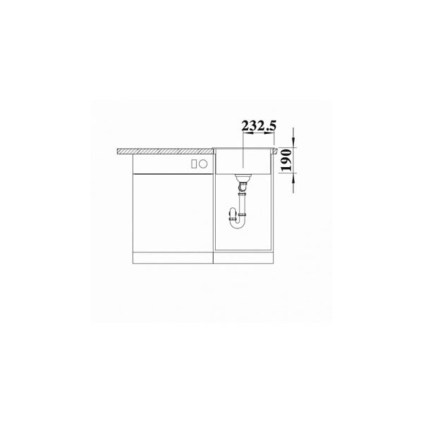 BLANCO - Evier DALAGO 45 PuraDur en Silgranit avec vidage automatique 46.5x51cm, Blanc (517160) - large