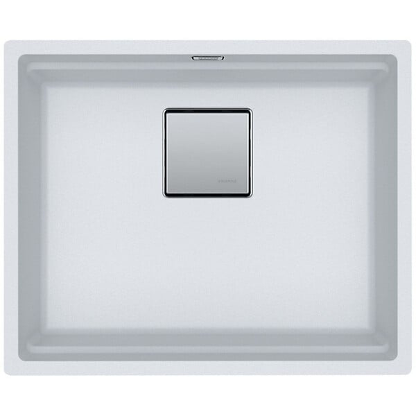 FRANKE - Franke Kubus 2 KNG 110-52 Fragranit+ Évier de cuisine sous-plan Blanc glace - large
