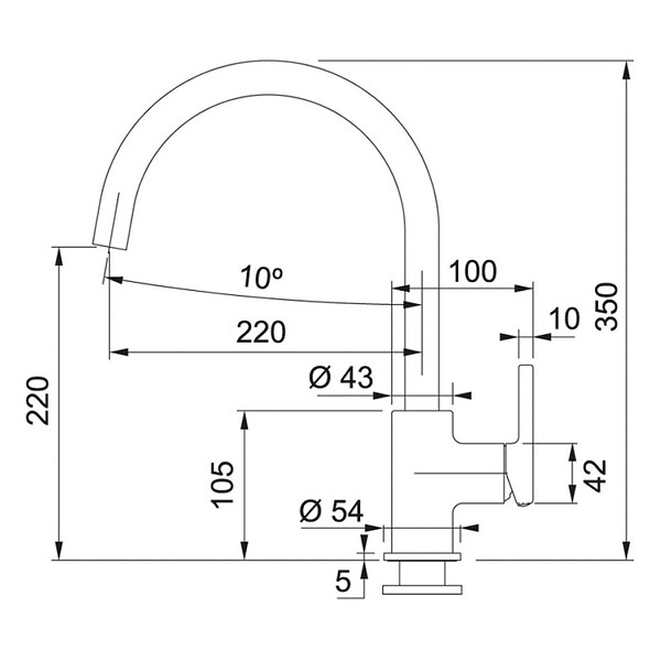 FRANKE - Franke Sirius Evier à encastrer 100×50cm 1 bac avec égouttoir, Tectonite, Onyx + Mitigeur col de cygne, Fragranit, Onyx - large
