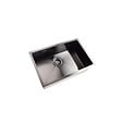 CERAMIA - Ceramia Timeless Évier de cuisine sous plan en inox 304, 68x45x21 cm, Gun Metal brossé PVD - vignette