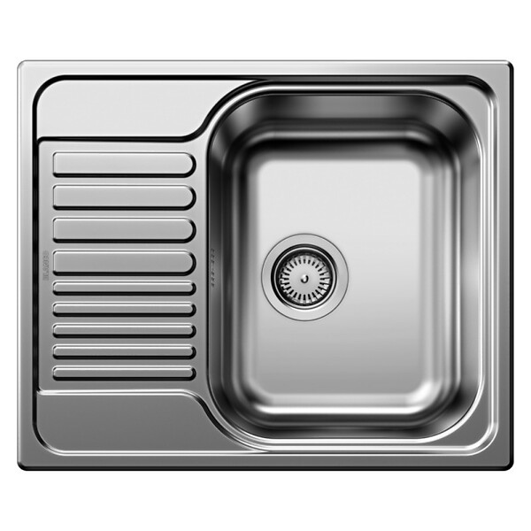 BLANCO - Blanco Lot de 6 éviers TIPO 45 S Mini en Acier inoxydable, égouttoir réversible 60,5x50cm avec siphon inclus (516524-GVP06) - large
