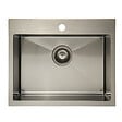 SWISS AQUA TECHNOLOGIES - Swiss Aqua Technologies Aurum Évier de cuisine encastrable inox 304, 1 bac, 55x45x21 cm, Gun Metal brossé PVD - vignette