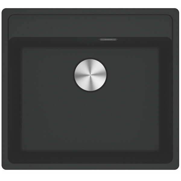 FRANKE - Franke Maris MRG 110-52 Evier sous plan/à fleur 55x50cm, avec bonde et siphon gain de place, en Fragranit+, Noir mat - large