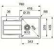 FRANKE - Franke SIRIUS - 2.0 S2D 611-78 Tectonite® Evier à encastrer Noir - vignette