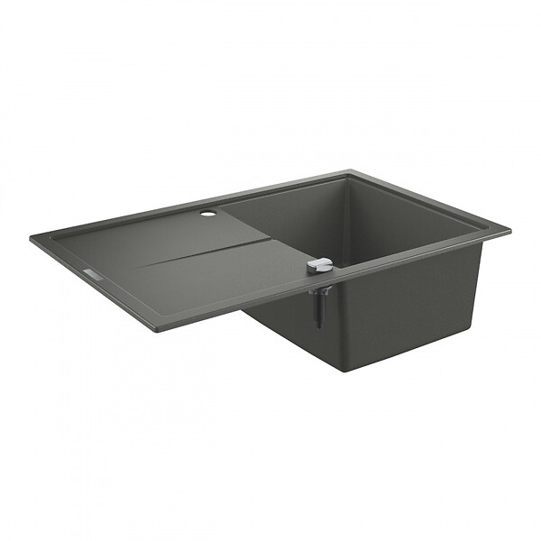 GROHE - Grohe K400 Evier en quartz composite avec égouttoir réversible 780x500 mm, gris granite (G31639AT0-G) - large