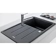 FRANKE - Basis BFG 611-97 Evier 97x50cm avec égouttoir réversible, Fragranit +, Onyx (BFG611-97ON) - vignette