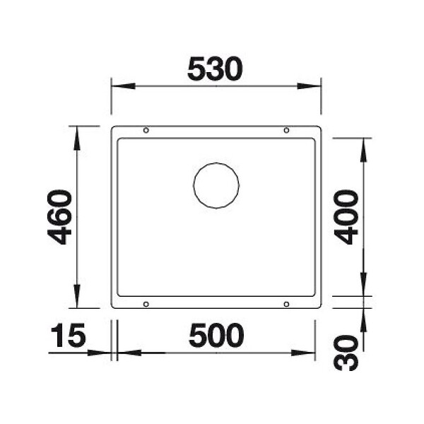 BLANCO - Blanco Evier Subline 500-U en Silgranit PuraDur sous-plan 53x46cm, Noir (525995) - large