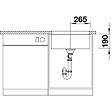 BLANCO - Blanco Evier Subline 500-U en Silgranit PuraDur sous-plan 53x46cm, Noir (525995) - vignette