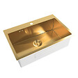 SWISS AQUA TECHNOLOGIES - Swiss Aqua Technologies /Grohe - Set Aurum Évier de cuisine encastrable inox 304 , 68x45x21 cm + Essence Mitigeur monocommande Evier, Or brossé PVD - vignette