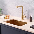 CERAMIA - Ceramia Timeless Évier de cuisine sous plan inox 304, 1 bac , 55x45x21 cm, Or brossé PVD - vignette