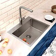 CERAMIA - Ceramia Timeless Évier de cuisine encastrable inox 304, 1 bac, 55x45x21 cm, Gun Metal brossé PVD - vignette