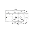 FRANKE - Franke Smart SRX 621 Evier 116x50cm avec double cuve et égouttoir à gauche, Acier inoxydable (101.0356.896) - vignette