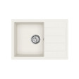 SWISS AQUA TECHNOLOGIES - Swiss Aqua Technologies 62x44 cm évier avec égouttoir réversible en Granite, à encastrer, blanc (SATSINKGE2W) - vignette
