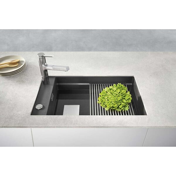 FRANKE - Franke Kubus 2 KNG 110-62 Fragranit+ Évier de cuisine sous-plan Onyx - large