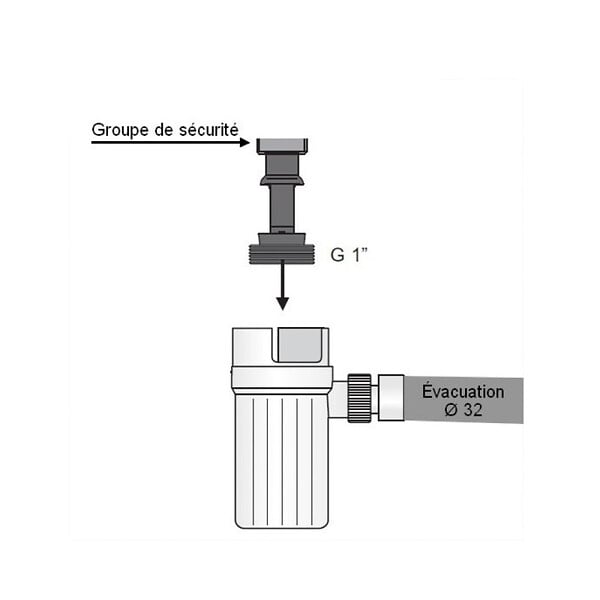 COMAP - Siphon cliquetable Comap - avec  bague déflecteur - à visser - 1' - large