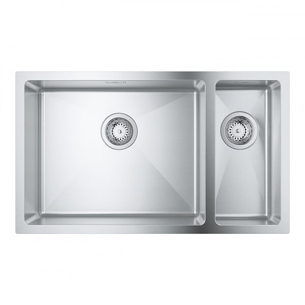 GROHE - Grohe K700U Evier double bac 76x45cm en Acier inoxydable, Finition satin (31575SD1) - large