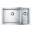 GROHE - Grohe K700U Evier double bac 76x45cm en Acier inoxydable, Finition satin (31575SD1) - vignette