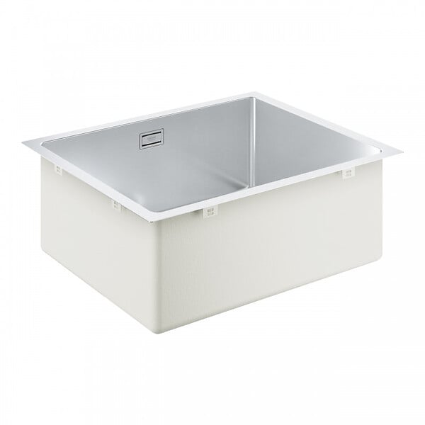GROHE - K700 Evier sous-plan 550 x 450mm + Siphon, bonde et vidage inclus, Acier inoxydable (31574SD1) - large