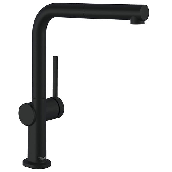 HANSGROHE - Talis M54 Mitigeur de cuisine 270, avec douchette extractible 1 jet, Noir mat (72808670) - large