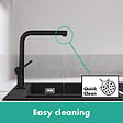 HANSGROHE - Talis M54 Mitigeur de cuisine 270, avec douchette extractible 1 jet, Noir mat (72808670) - vignette