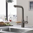 GROHE - Grohe Essence Mitigeur monocommande Evier Hard Graphite brossé (30270AL0) - vignette