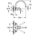 GROHE - EUROSMART Mitigeur Monocommande d'évier, Chrome (32482003) - vignette