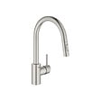 GROHE - Grohe CONCETTO Mitigeur monocommande pour évier avec douchette extractible 2 jets, Inox brossé (G-31483dc2) - vignette
