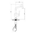 CERAMIA - Timeless mitigeur d'évier à levier en acier inoxydable avec douchette extractible, monotrou, or Cuivre brossé (TMLKF185BCP) - vignette