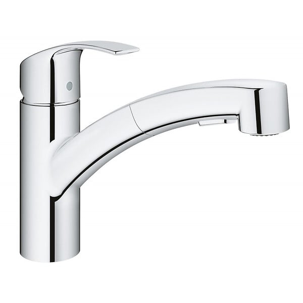 GROHE - Eurosmart Mitigeur évier avec Douchette, Chrome (30305001) - large