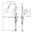 HANSGROHE - Hansgrohe Focus M41 Mitigeur d'évier 240 avec douchette extractible, 2 jets, Inox brossé (31815800) - vignette