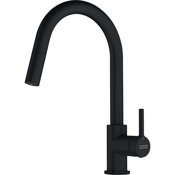 FRANKE - Franke Lina - Mitigeur de cuisine 215x360mm, Douchette extractible, Rotation du bec  150°,  Laiton, Noir mat (115.0626.053) - large